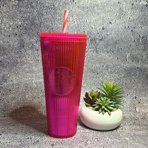Starbucks Radiant Pink Tumbler with Straw